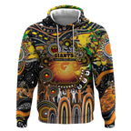 Personalised NAIDOC Week 2025 Giants Football Hoodie Aboriginal Dot Painting