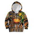 Personalised NAIDOC Week 2025 Giants Football Kid Hoodie Aboriginal Dot Painting