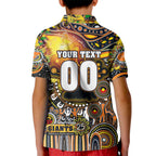 Personalised NAIDOC Week 2025 Giants Football Kid Polo Shirt Aboriginal Dot Painting