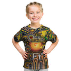 Personalised NAIDOC Week 2025 Giants Football Kid T Shirt Aboriginal Dot Painting