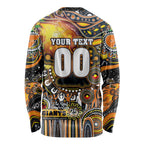 Personalised NAIDOC Week 2025 Giants Football Long Sleeve Shirt Aboriginal Dot Painting