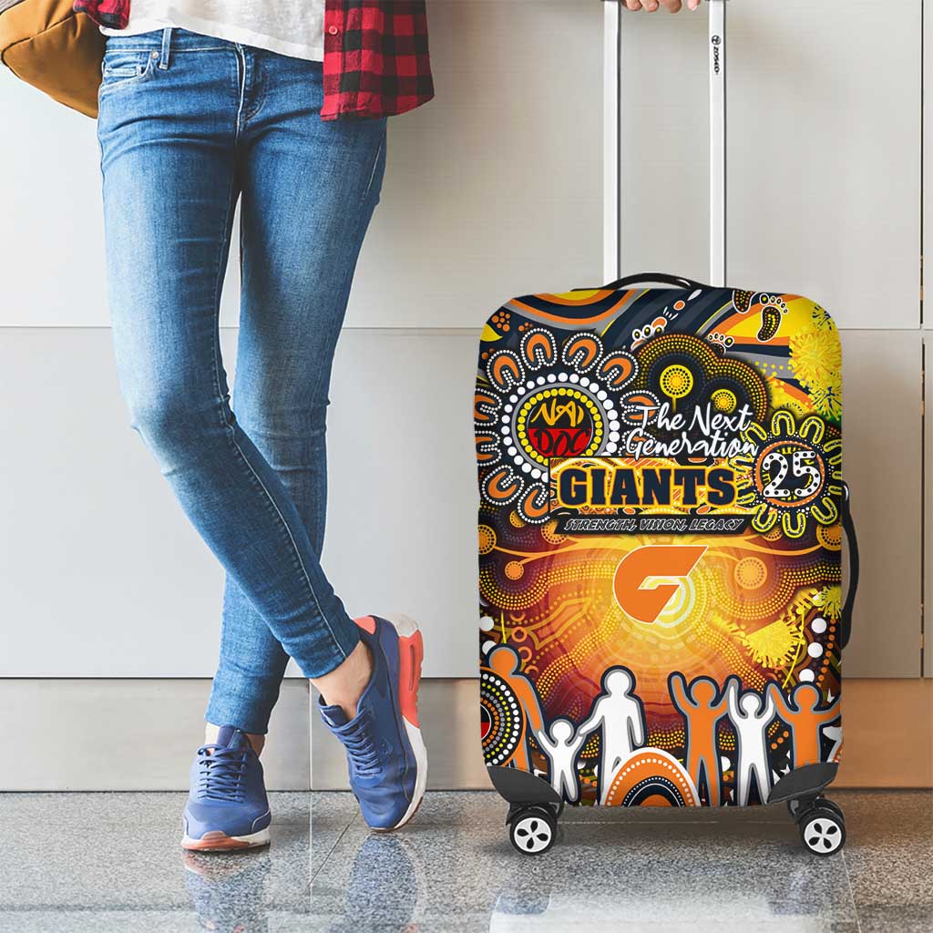NAIDOC Week 2025 Giants Football Luggage Cover Aboriginal Dot Painting