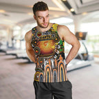 Personalised NAIDOC Week 2025 Giants Football Men Tank Top Aboriginal Dot Painting