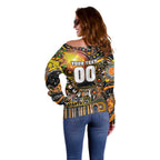 Personalised NAIDOC Week 2025 Giants Football Off Shoulder Sweater Aboriginal Dot Painting