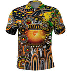 Personalised NAIDOC Week 2025 Giants Football Polo Shirt Aboriginal Dot Painting