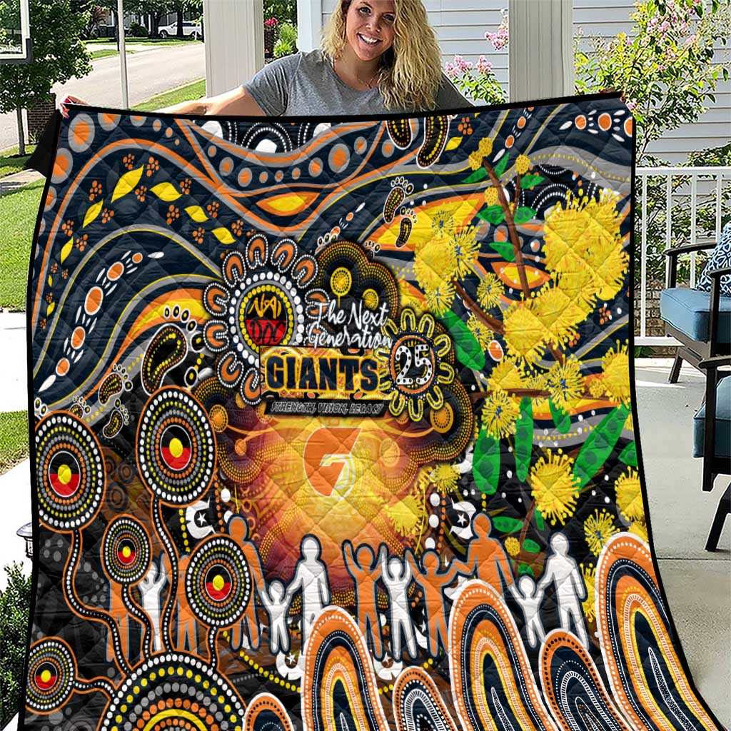 NAIDOC Week 2025 Giants Football Quilt Aboriginal Dot Painting