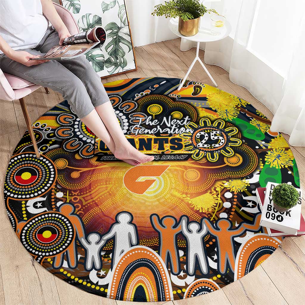 NAIDOC Week 2025 Giants Football Round Carpet Aboriginal Dot Painting