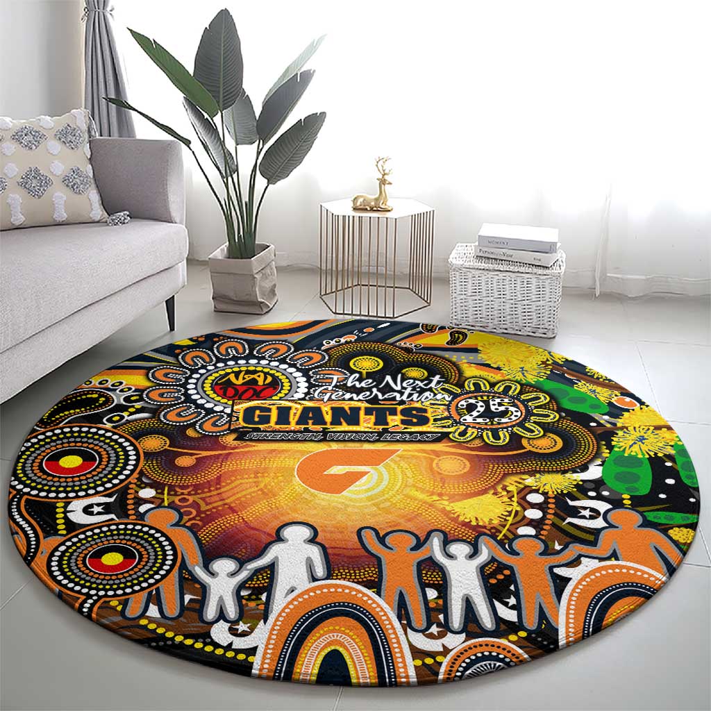 NAIDOC Week 2025 Giants Football Round Carpet Aboriginal Dot Painting
