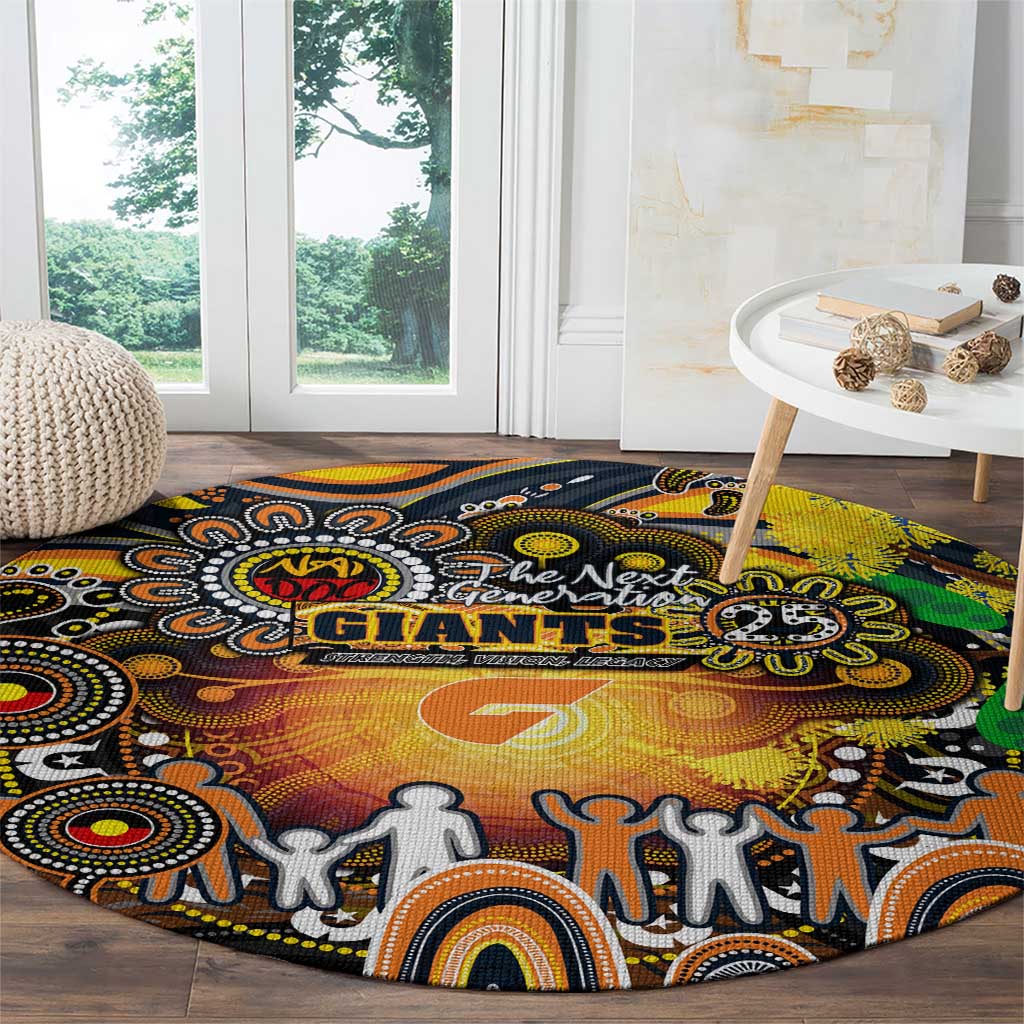 NAIDOC Week 2025 Giants Football Round Carpet Aboriginal Dot Painting
