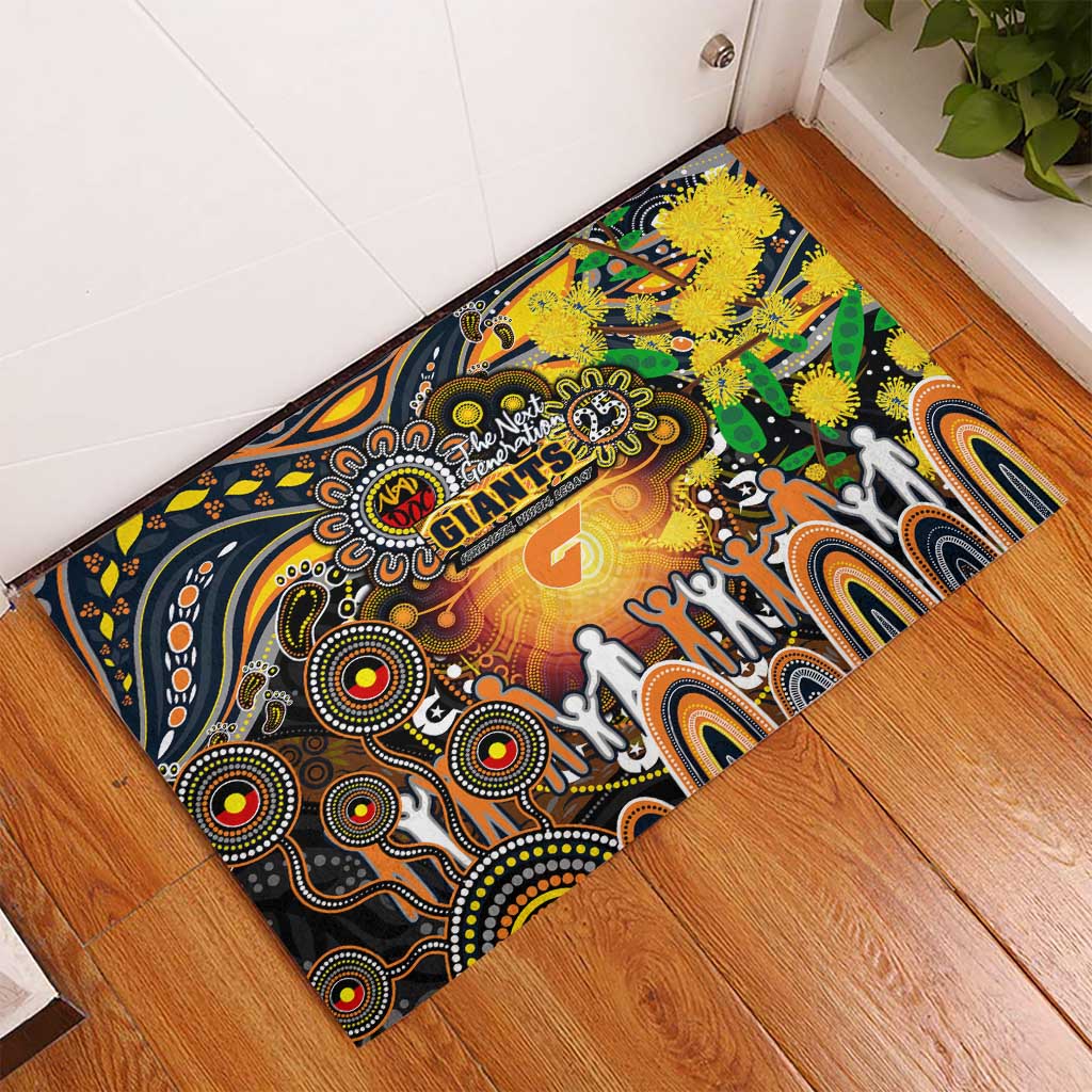 NAIDOC Week 2025 Giants Football Rubber Doormat Aboriginal Dot Painting