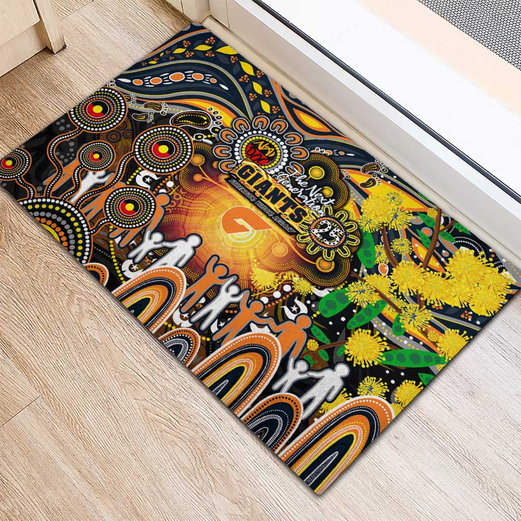 NAIDOC Week 2025 Giants Football Rubber Doormat Aboriginal Dot Painting