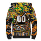 Personalised NAIDOC Week 2025 Giants Football Sherpa Hoodie Aboriginal Dot Painting