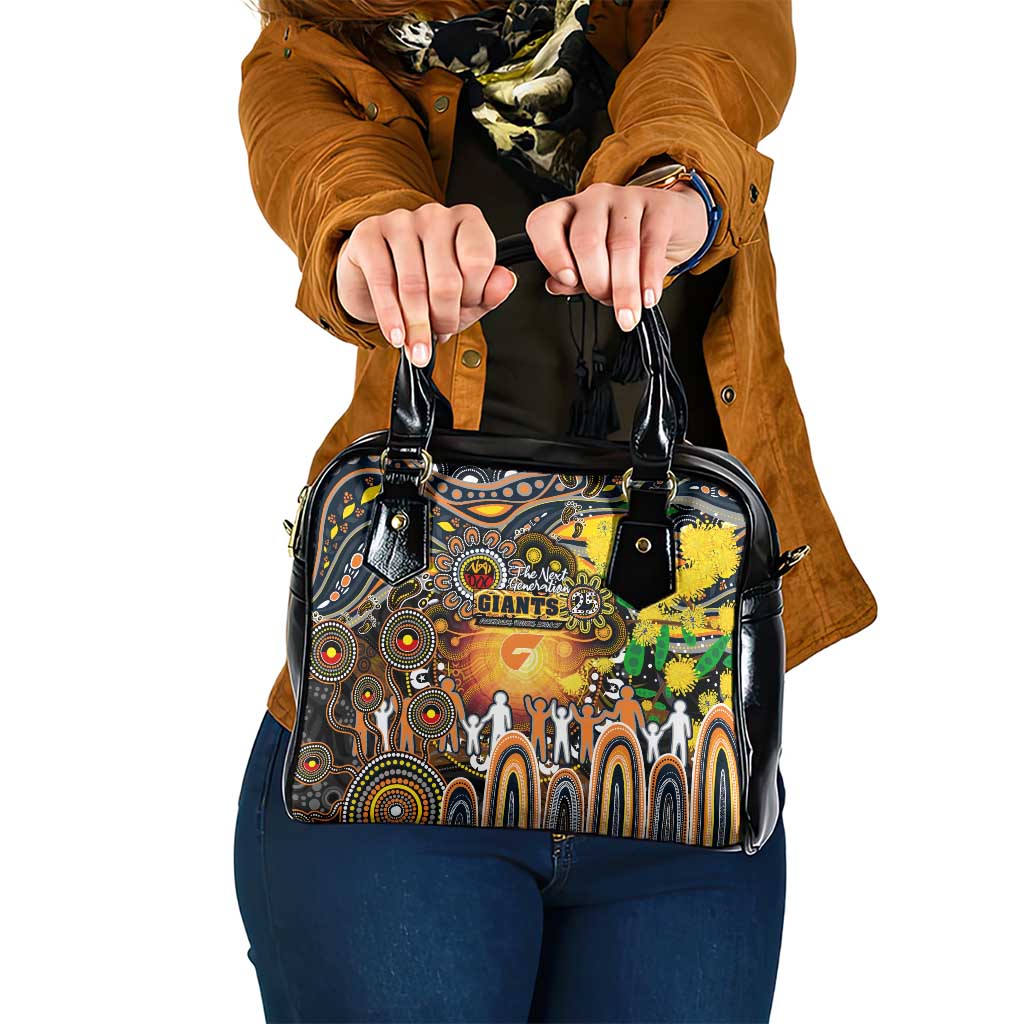NAIDOC Week 2025 Giants Football Shoulder Handbag Aboriginal Dot Painting