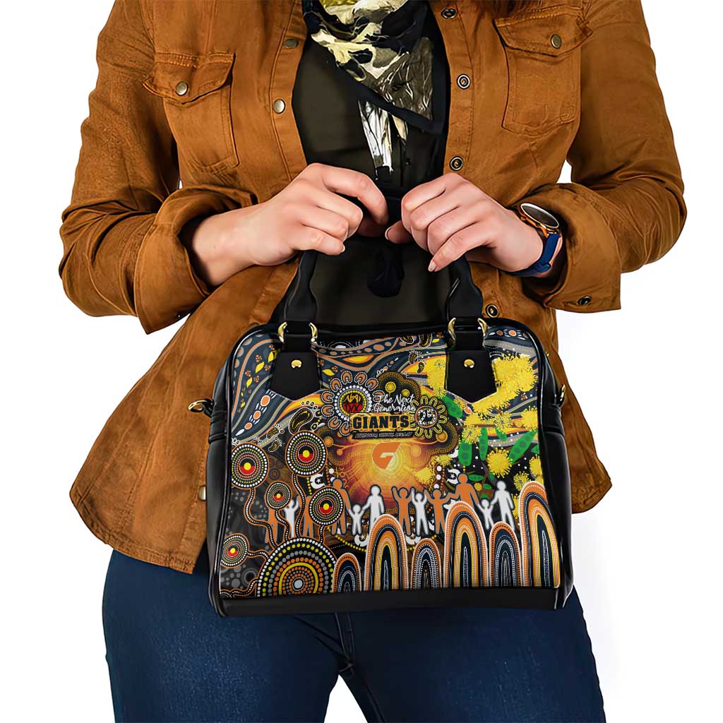 NAIDOC Week 2025 Giants Football Shoulder Handbag Aboriginal Dot Painting