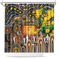 NAIDOC Week 2025 Giants Football Shower Curtain Aboriginal Dot Painting