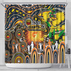 NAIDOC Week 2025 Giants Football Shower Curtain Aboriginal Dot Painting
