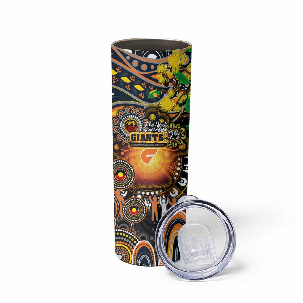 NAIDOC Week 2025 Giants Football Skinny Tumbler Aboriginal Dot Painting