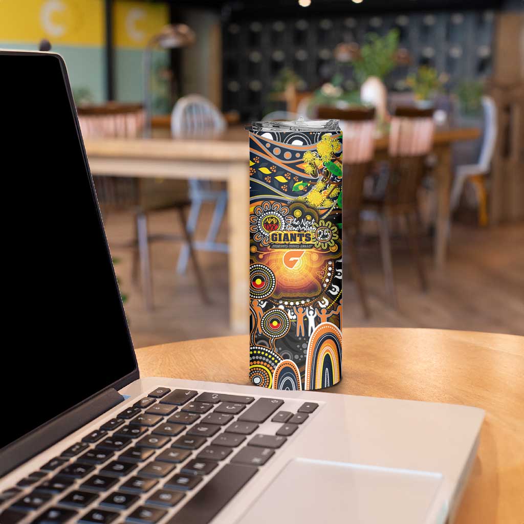 NAIDOC Week 2025 Giants Football Skinny Tumbler Aboriginal Dot Painting