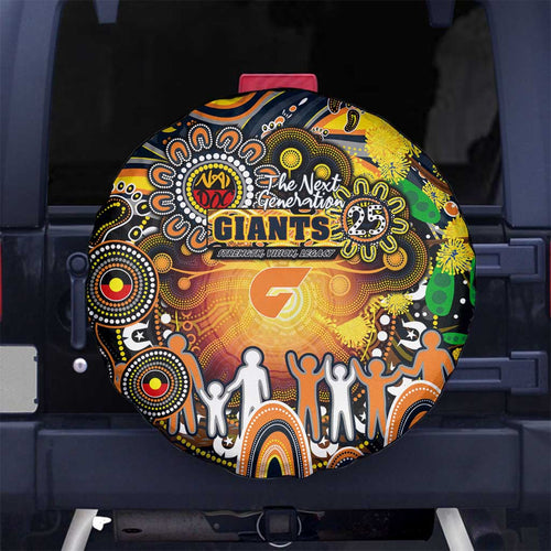 NAIDOC Week 2025 Giants Football Spare Tire Cover Aboriginal Dot Painting