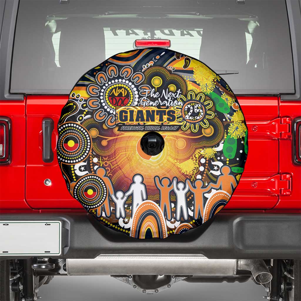 NAIDOC Week 2025 Giants Football Spare Tire Cover Aboriginal Dot Painting