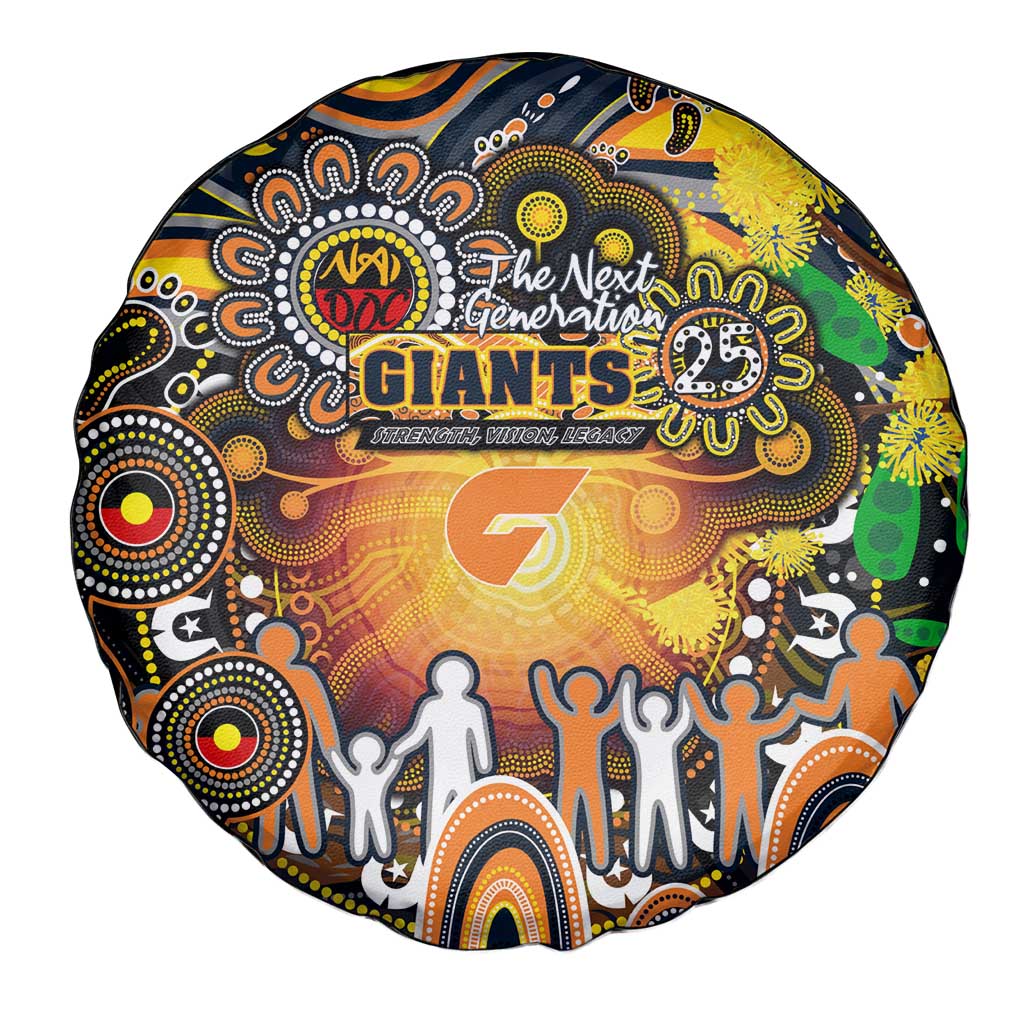 NAIDOC Week 2025 Giants Football Spare Tire Cover Aboriginal Dot Painting