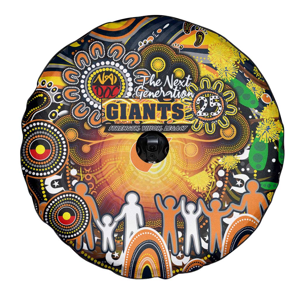 NAIDOC Week 2025 Giants Football Spare Tire Cover Aboriginal Dot Painting