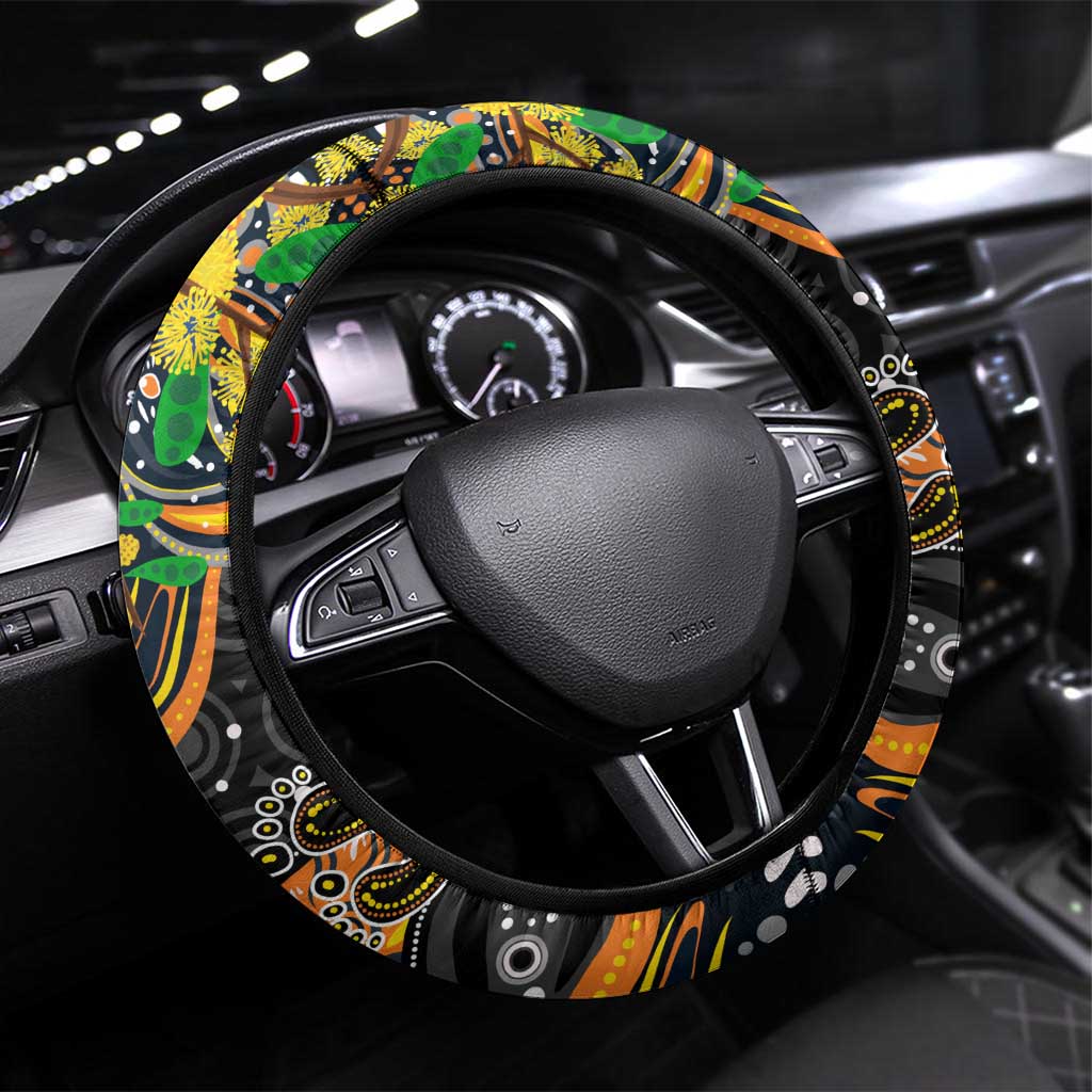 NAIDOC Week 2025 Giants Football Steering Wheel Cover Aboriginal Dot Painting