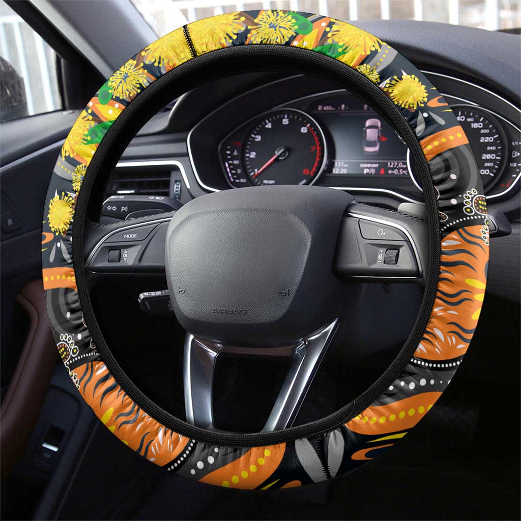 NAIDOC Week 2025 Giants Football Steering Wheel Cover Aboriginal Dot Painting