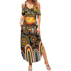 Personalised NAIDOC Week 2025 Giants Football Summer Maxi Dress Aboriginal Dot Painting