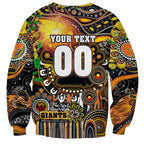 Personalised NAIDOC Week 2025 Giants Football Sweatshirt Aboriginal Dot Painting