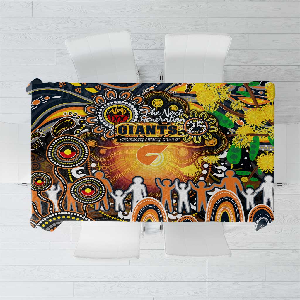 NAIDOC Week 2025 Giants Football Tablecloth Aboriginal Dot Painting