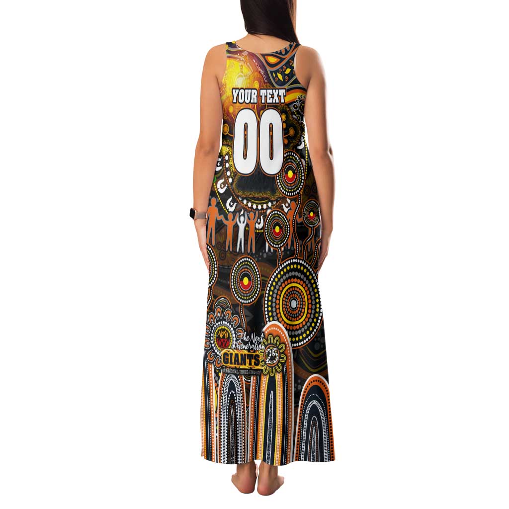 Personalised NAIDOC Week 2025 Giants Football Tank Maxi Dress Aboriginal Dot Painting