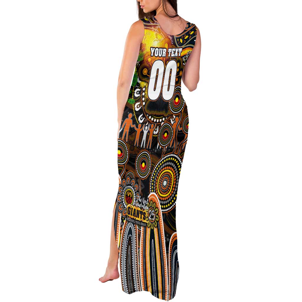 Personalised NAIDOC Week 2025 Giants Football Tank Maxi Dress Aboriginal Dot Painting