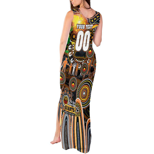 Personalised NAIDOC Week 2025 Giants Football Tank Maxi Dress Aboriginal Dot Painting