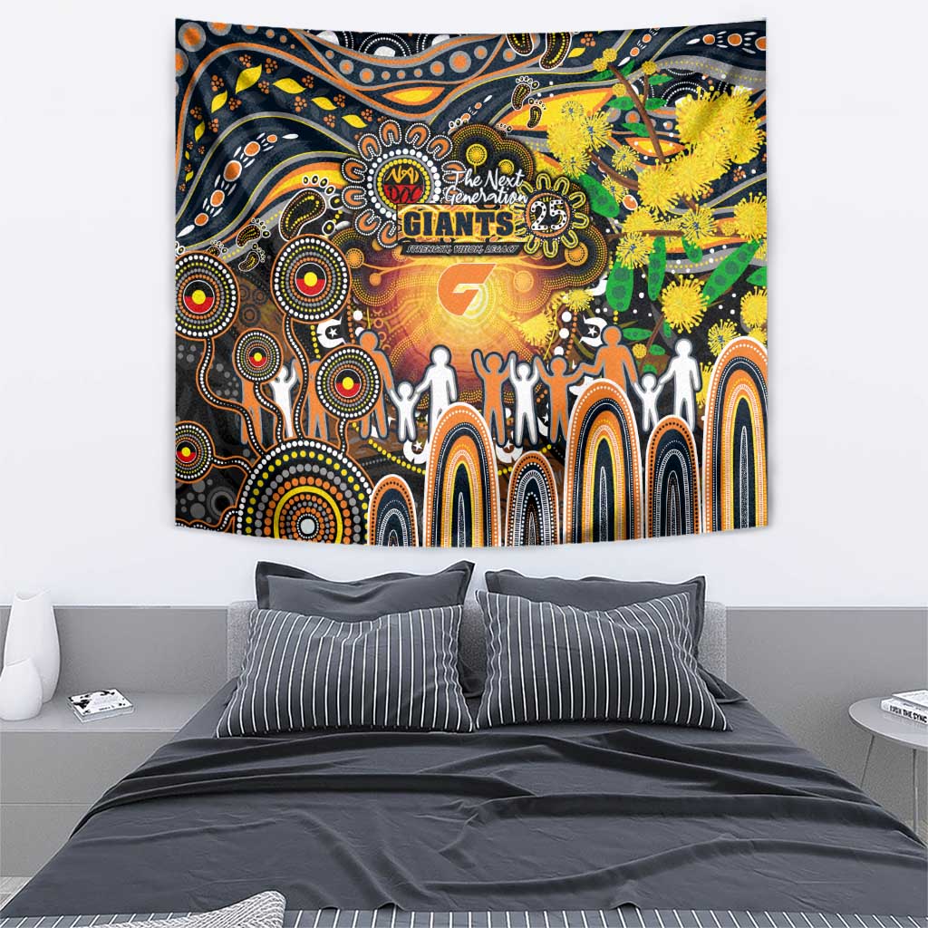 NAIDOC Week 2025 Giants Football Tapestry Aboriginal Dot Painting