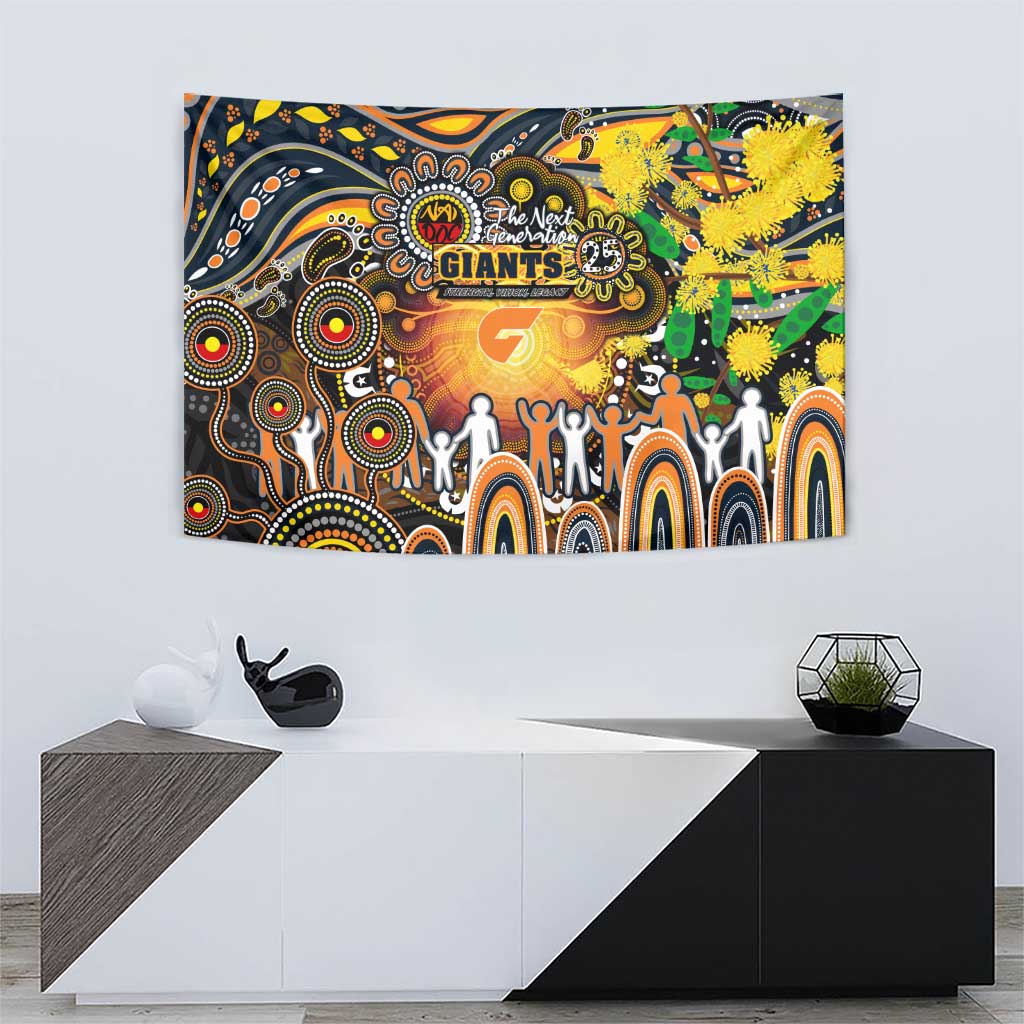 NAIDOC Week 2025 Giants Football Tapestry Aboriginal Dot Painting
