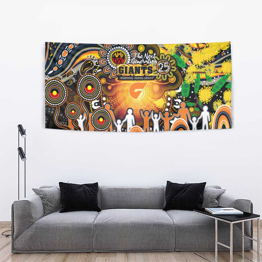 NAIDOC Week 2025 Giants Football Tapestry Aboriginal Dot Painting