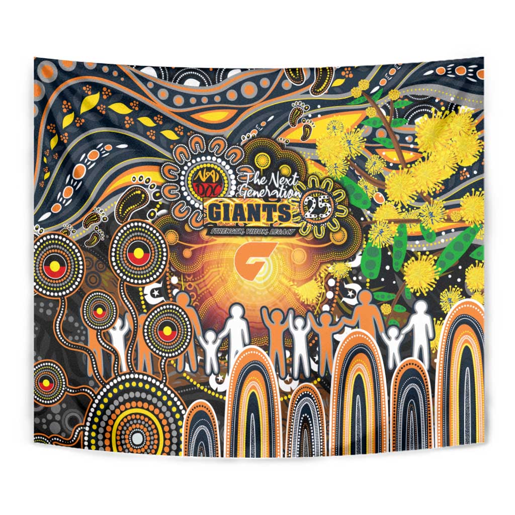 NAIDOC Week 2025 Giants Football Tapestry Aboriginal Dot Painting