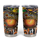 NAIDOC Week 2025 Giants Football Tumbler Cup Aboriginal Dot Painting