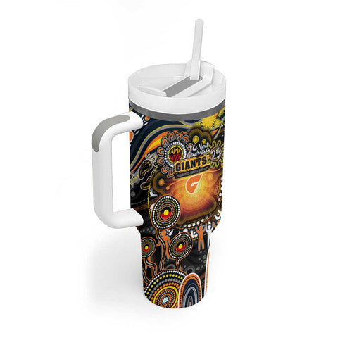 NAIDOC Week 2025 Giants Football Tumbler With Handle Aboriginal Dot Painting