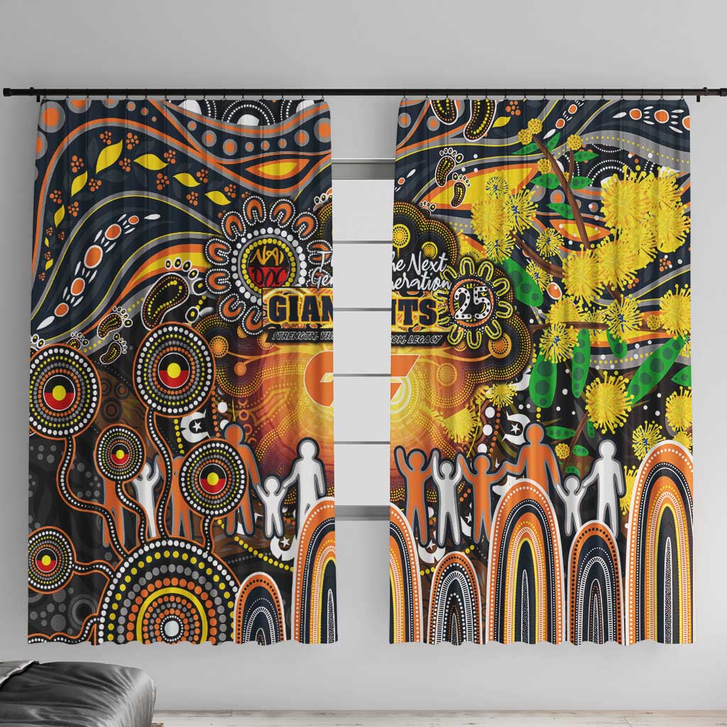 NAIDOC Week 2025 Giants Football Window Curtain Aboriginal Dot Painting