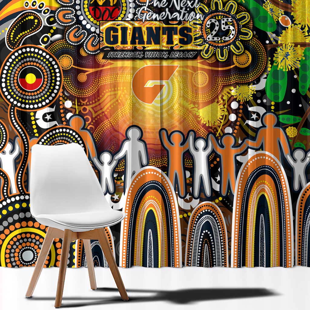 NAIDOC Week 2025 Giants Football Window Curtain Aboriginal Dot Painting