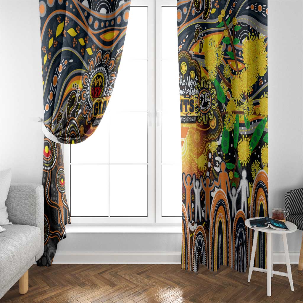 NAIDOC Week 2025 Giants Football Window Curtain Aboriginal Dot Painting