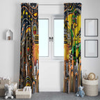 NAIDOC Week 2025 Giants Football Window Curtain Aboriginal Dot Painting