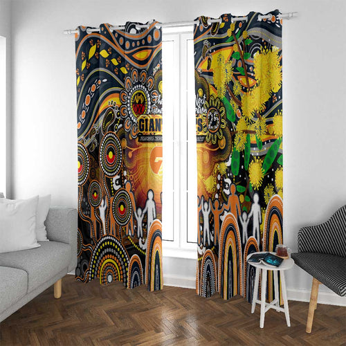 NAIDOC Week 2025 Giants Football Window Curtain Aboriginal Dot Painting