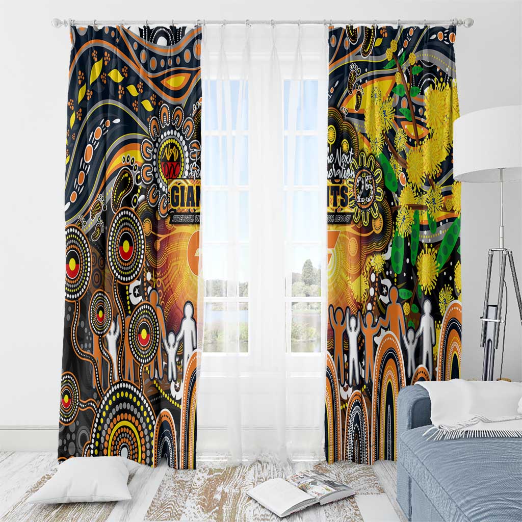 NAIDOC Week 2025 Giants Football Window Curtain Aboriginal Dot Painting