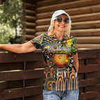 Personalised NAIDOC Week 2025 Giants Football Women Polo Shirt Aboriginal Dot Painting