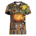 Personalised NAIDOC Week 2025 Giants Football Women V-Neck T-Shirt Aboriginal Dot Painting