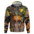 Personalised NAIDOC Week 2025 Giants Football Zip Hoodie Aboriginal Dot Painting