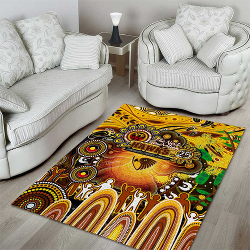 NAIDOC Week 2025 Hawks Football Area Rug Aboriginal Dot Painting